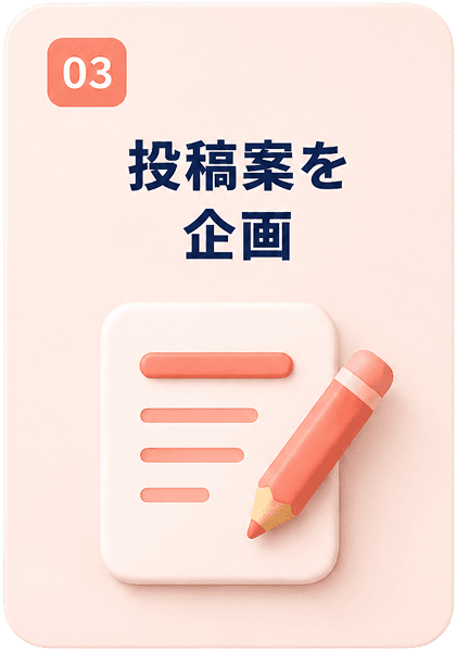 ステップ3：投稿案を企画